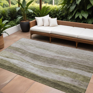 Homeroots 3' Blush And Brown Abstract Washable Area Rug For Indoor And Outdoor Use - Stylish And Durable Design 10' X 14' Polyester 605006