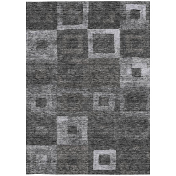 Homeroots 3' Stylish Beige Gold & Denim Blue Geometric Indoor-outdoor Area Rug - Durable, Washable & Versatile 8' X 10' Polyester 605016