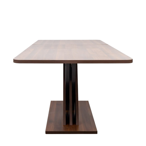 English Elm Multifunctional Extendable Console Dining Table with Geometric X Base Melamine Top W331S00179