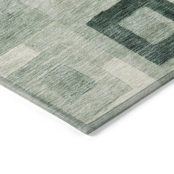 Homeroots 3' Stylish Beige Gold & Denim Blue Geometric Indoor-outdoor Area Rug - Durable, Washable & Versatile 3' X 5' Polyester 605031