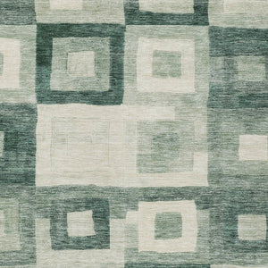 Homeroots 3' Stylish Beige Gold & Denim Blue Geometric Indoor-outdoor Area Rug - Durable, Washable & Versatile 5' X 8' Polyester 605032