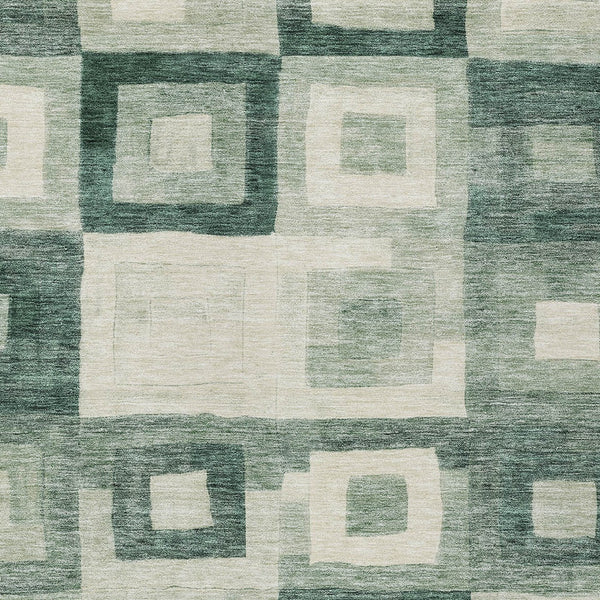 Homeroots 3' Stylish Beige Gold & Denim Blue Geometric Indoor-outdoor Area Rug - Durable, Washable & Versatile 5' X 8' Polyester 605032