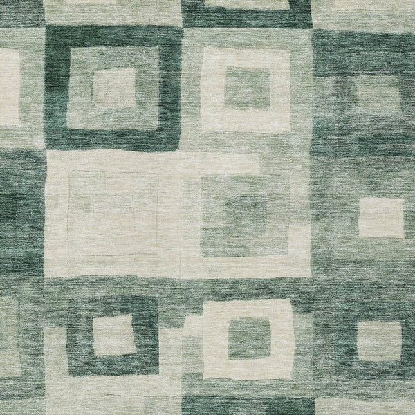 Homeroots 3' Stylish Beige Gold & Denim Blue Geometric Indoor-outdoor Area Rug - Durable, Washable & Versatile 8' X 10' Polyester 605034