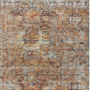 Homeroots 3' Artichoke Green And Beige Floral Washable Area Rug – Perfect For Indoor And Outdoor Spaces! 3' X 5' Polyester 605067