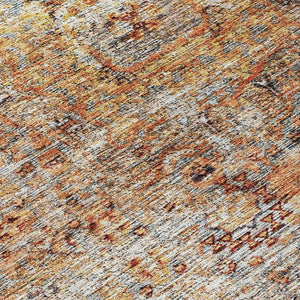 Homeroots 3' Artichoke Green And Beige Floral Washable Area Rug – Perfect For Indoor And Outdoor Spaces! 3' X 5' Polyester 605067