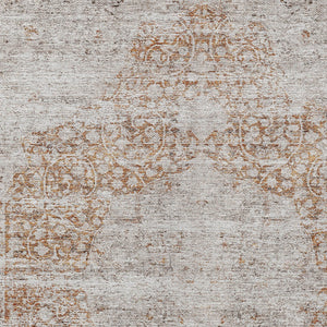 Homeroots 3' Inviting Blue And Gray Floral Washable Area Rug For Indoor And Outdoor Spaces, Durable Design 5' X 8' Polyester 605080