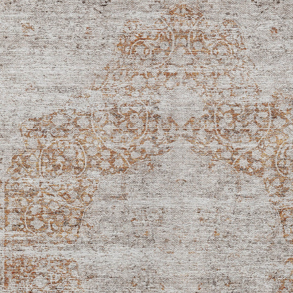 Homeroots 3' Inviting Blue And Gray Floral Washable Area Rug For Indoor And Outdoor Spaces, Durable Design 5' X 8' Polyester 605080