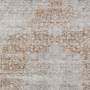 Homeroots 3' Inviting Blue And Gray Floral Washable Area Rug For Indoor And Outdoor Spaces, Durable Design 10' X 14' Polyester 605084