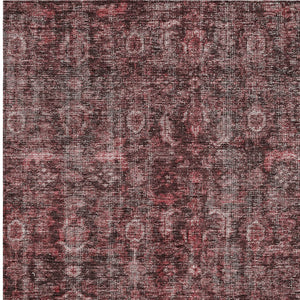 Homeroots 3' Durable Blue And Black Damask Washable Area Rug For Indoor And Outdoor Spaces, Versatile Style 5' X 8' Polyester 605098