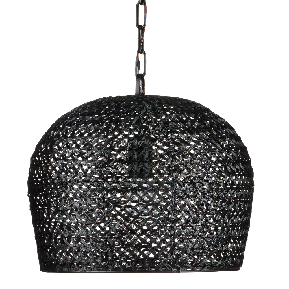 Piero Black Pendant Light - Satin Finish, Adjustable Height, Bohemian Design for Elegant Spaces