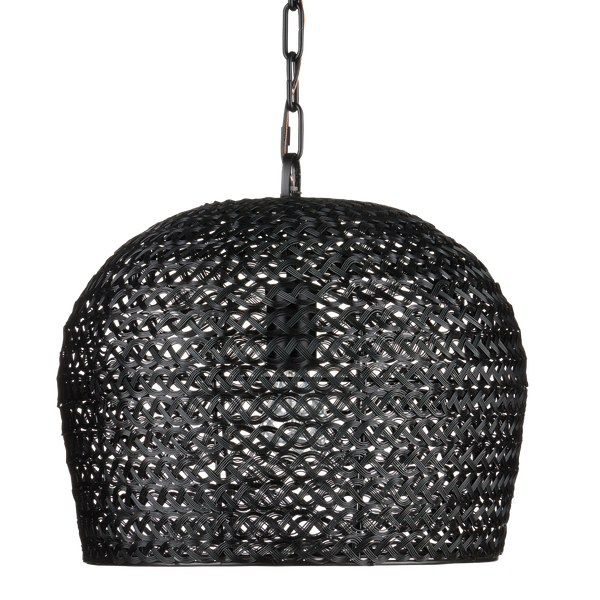 Piero Black Pendant Light - Satin Finish, Adjustable Height, Bohemian Design for Elegant Spaces