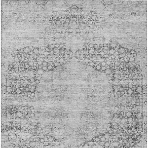 Homeroots 3' Blue And Ivory Oriental Washable Area Rug - Durable, Stain Resistant, Perfect For Indoor And Outdoor Spaces 8' X 10' Polyester 605118