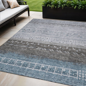 Homeroots 3' Southwestern Indoor Outdoor Area Rug – Stylish, Washable, Durable, Stain-resistant Design For All Spaces 5' X 8' Polyester 605128