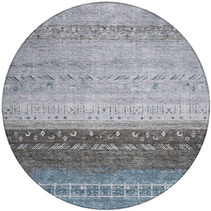 Homeroots 3' Southwestern Indoor Outdoor Area Rug – Stylish, Washable, Durable, Stain-resistant Design For All Spaces 8' Round Polyester 605129