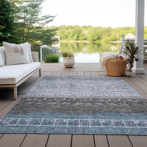 Homeroots 3' Southwestern Indoor Outdoor Area Rug – Stylish, Washable, Durable, Stain-resistant Design For All Spaces 9' X 12' Polyester 605131