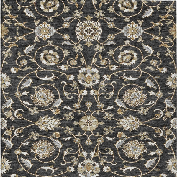 Homeroots 3' Stylish Beige Blue And Brown Moroccan Washable Area Rug For Indoor And Outdoor Spaces 9' X 12' Polyester 605149