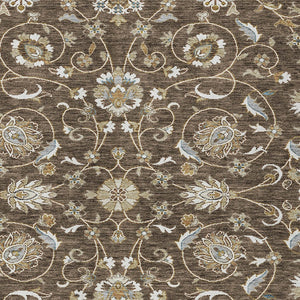 Homeroots 3' Stylish Beige Blue And Brown Moroccan Washable Area Rug For Indoor And Outdoor Spaces 3' X 5' Polyester 605151