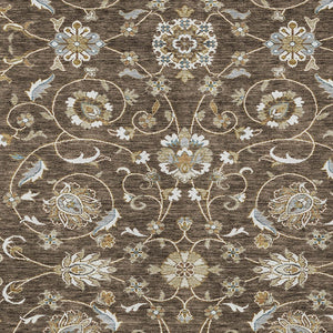 Homeroots 3' Stylish Beige Blue And Brown Moroccan Washable Area Rug For Indoor And Outdoor Spaces 5' X 8' Polyester 605152