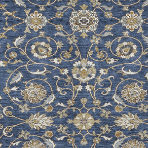 Homeroots 3' Stylish Beige Blue And Brown Moroccan Washable Area Rug For Indoor And Outdoor Spaces 8' X 10' Polyester 605166