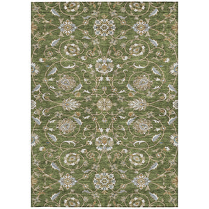 Homeroots 3' Stylish Beige Blue And Brown Moroccan Washable Area Rug For Indoor And Outdoor Spaces 5' X 8' Polyester 605170