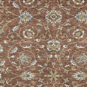 Homeroots 3' Stylish Beige Blue And Brown Moroccan Washable Area Rug For Indoor And Outdoor Spaces 3' X 5' Polyester 605175