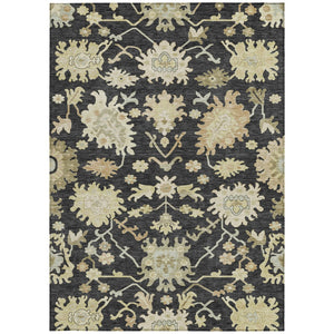 Homeroots 3' Artichoke Green Floral Indoor Outdoor Area Rug - Durable, Washable, Stylish For Any Space 3' X 5' Polyester 605187