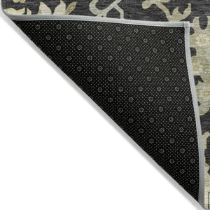 Homeroots 3' Artichoke Green Floral Indoor Outdoor Area Rug - Durable, Washable, Stylish For Any Space 5' X 8' Polyester 605188