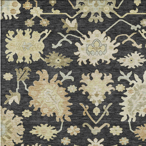 Homeroots 3' Artichoke Green Floral Indoor Outdoor Area Rug - Durable, Washable, Stylish For Any Space 8' X 10' Polyester 605190