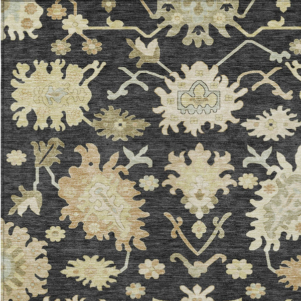 Homeroots 3' Artichoke Green Floral Indoor Outdoor Area Rug - Durable, Washable, Stylish For Any Space 8' X 10' Polyester 605190