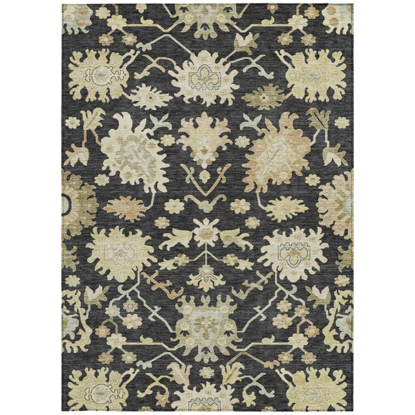 Homeroots 3' Artichoke Green Floral Indoor Outdoor Area Rug - Durable, Washable, Stylish For Any Space 9' X 12' Polyester 605191
