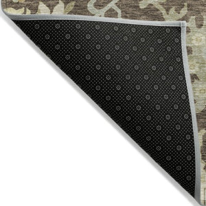 Homeroots 3' Artichoke Green Floral Indoor Outdoor Area Rug - Durable, Washable, Stylish For Any Space 3' X 5' Polyester 605193