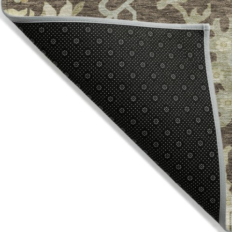 Homeroots 3' Artichoke Green Floral Indoor Outdoor Area Rug - Durable, Washable, Stylish For Any Space 10' X 14' Polyester 605198