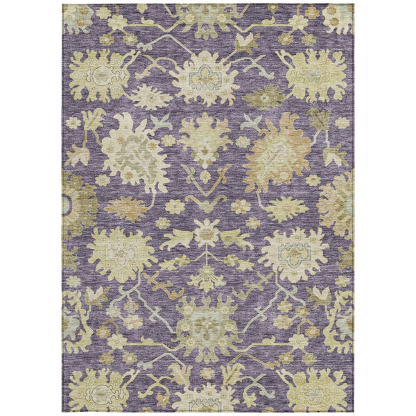 Homeroots 3' Artichoke Green Floral Indoor Outdoor Area Rug - Durable, Washable, Stylish For Any Space 9' X 12' Polyester 605203