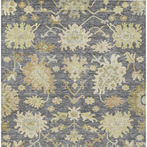 Homeroots 3' Artichoke Green Floral Indoor Outdoor Area Rug - Durable, Washable, Stylish For Any Space 5' X 8' Polyester 605206