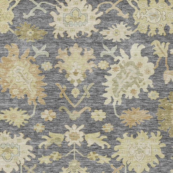 Homeroots 3' Artichoke Green Floral Indoor Outdoor Area Rug - Durable, Washable, Stylish For Any Space 9' X 12' Polyester 605209