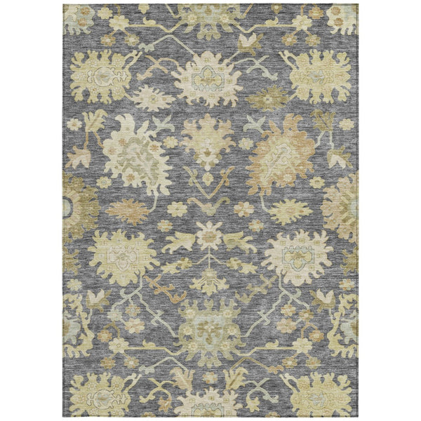 Homeroots 3' Artichoke Green Floral Indoor Outdoor Area Rug - Durable, Washable, Stylish For Any Space 10' X 14' Polyester 605210