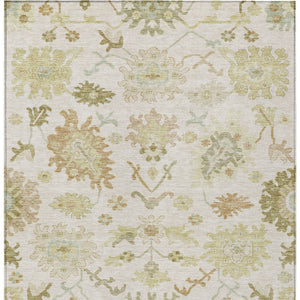 Homeroots 3' Artichoke Green Floral Indoor Outdoor Area Rug - Durable, Washable, Stylish For Any Space 10' X 14' Polyester 605216