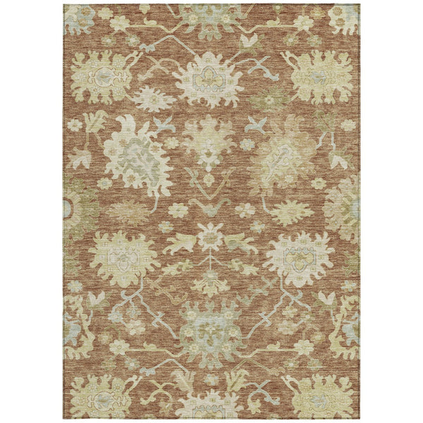 Homeroots 3' Artichoke Green Floral Indoor Outdoor Area Rug - Durable, Washable, Stylish For Any Space 3' X 5' Polyester 605217