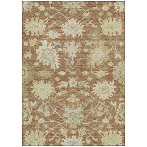 Homeroots 3' Artichoke Green Floral Indoor Outdoor Area Rug - Durable, Washable, Stylish For Any Space 9' X 12' Polyester 605221