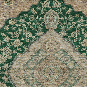 Homeroots 3' Charcoal Gray And Brown Oriental Washable Rug For Indoor And Outdoor Spaces - Durable Design 3' X 5' Polyester 605241