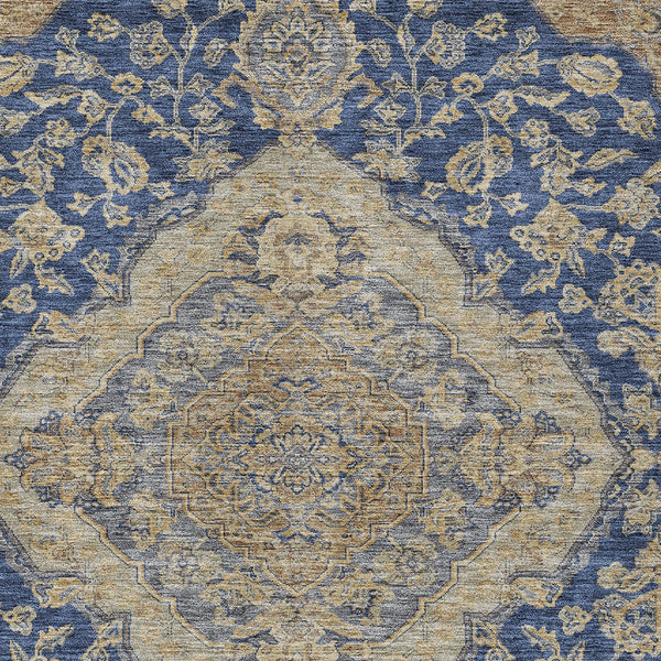 Homeroots 3' Charcoal Gray And Brown Oriental Washable Rug For Indoor And Outdoor Spaces - Durable Design 5' X 8' Polyester 605254