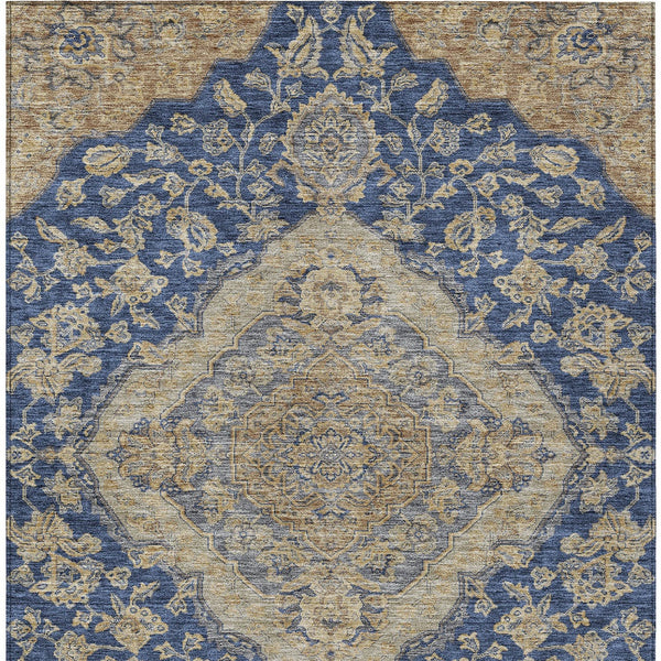 Homeroots 3' Charcoal Gray And Brown Oriental Washable Rug For Indoor And Outdoor Spaces - Durable Design 10' X 14' Polyester 605258