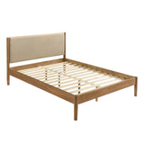 English Elm Vichy Rubberwood Platform Bed In Light Walnut, Queen