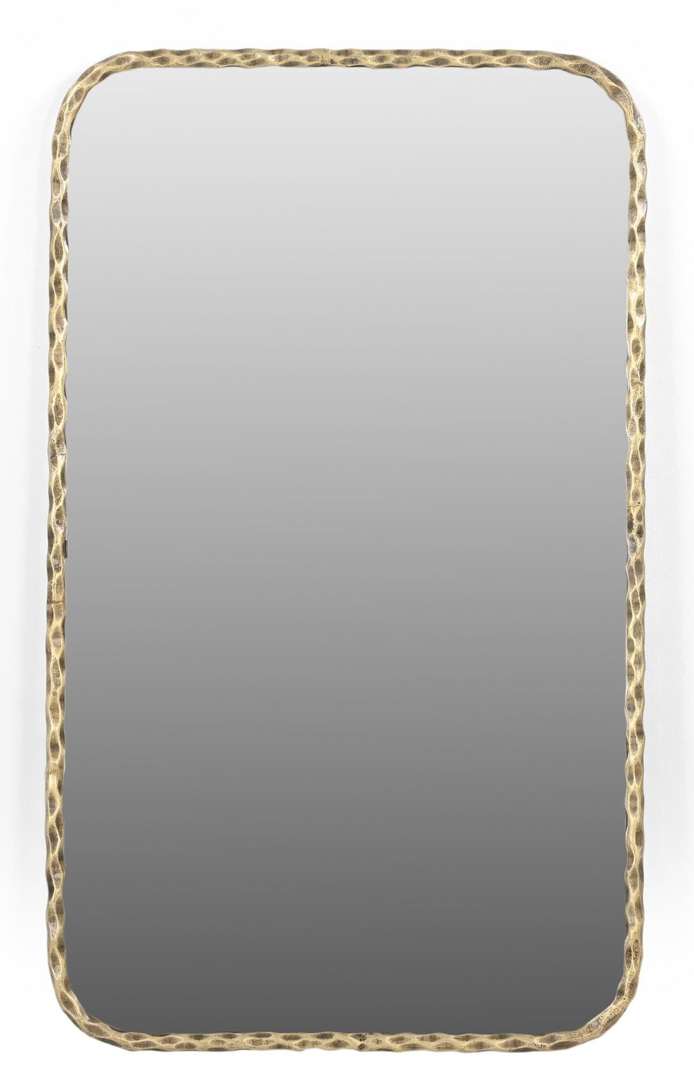 HomeRoots 48" Brass Iron Framed Accent Mirror - Industrial Chic Design to Brighten Any Space with Style! 605301