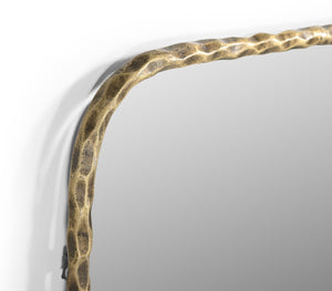 HomeRoots 48" Brass Iron Framed Accent Mirror - Industrial Chic Design to Brighten Any Space with Style! 605301