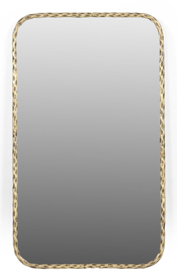 HomeRoots 48" Brass Iron Framed Accent Mirror - Industrial Chic Design to Brighten Any Space with Style! 605301