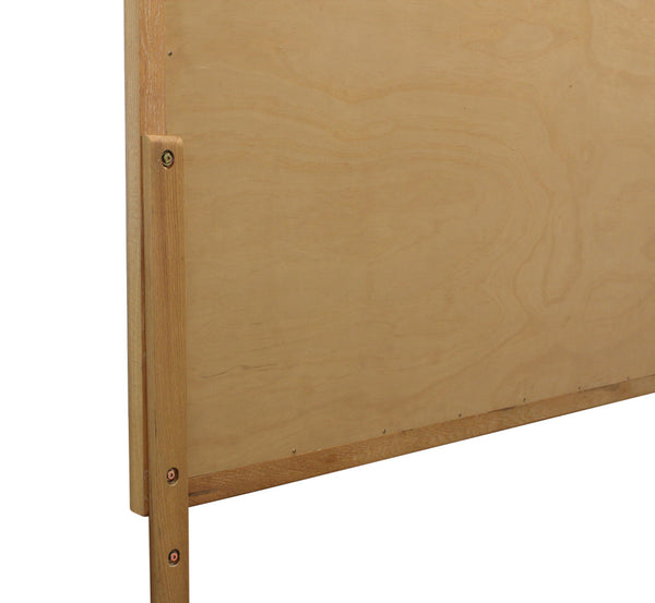 Homeroots 40" Natural Solid Wood Framed Mounted Accent Mirror - Stylish Mid-century Design For Bright Spaces  Solid Wood 605306