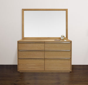 Homeroots 40" Natural Solid Wood Framed Mounted Accent Mirror - Stylish Mid-century Design For Bright Spaces  Solid Wood 605306