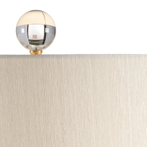 Wildwood Ming Pear-Shaped Table Lamp In Powder Blue Glaze With Geometric Handles And Luxe Gold Leaf Base 60533