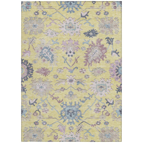 Homeroots 3' Blue Pink And Ivory Floral Washable Area Rug For Indoor And Outdoor Spaces, Durable And Stylish 3' X 5' Polyester 605343
